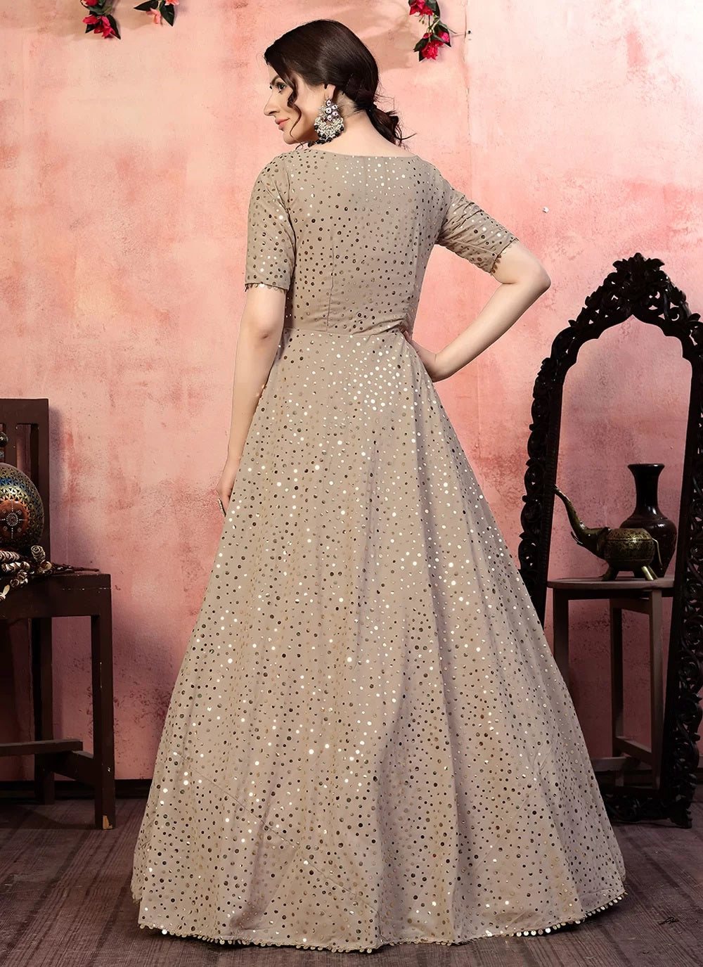Dresses and Gowns | Party wear long gowns, Long gown dress, Saree dress